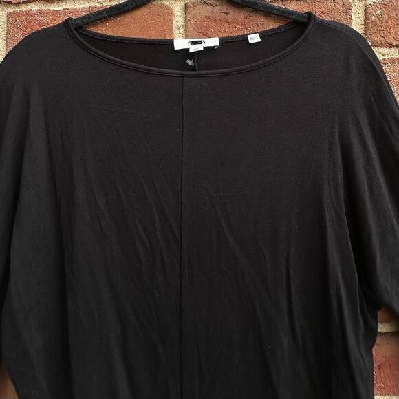 VINCE $225 black jersey drop shoulder rayon spandex top small NEW - Picture 7 of 14